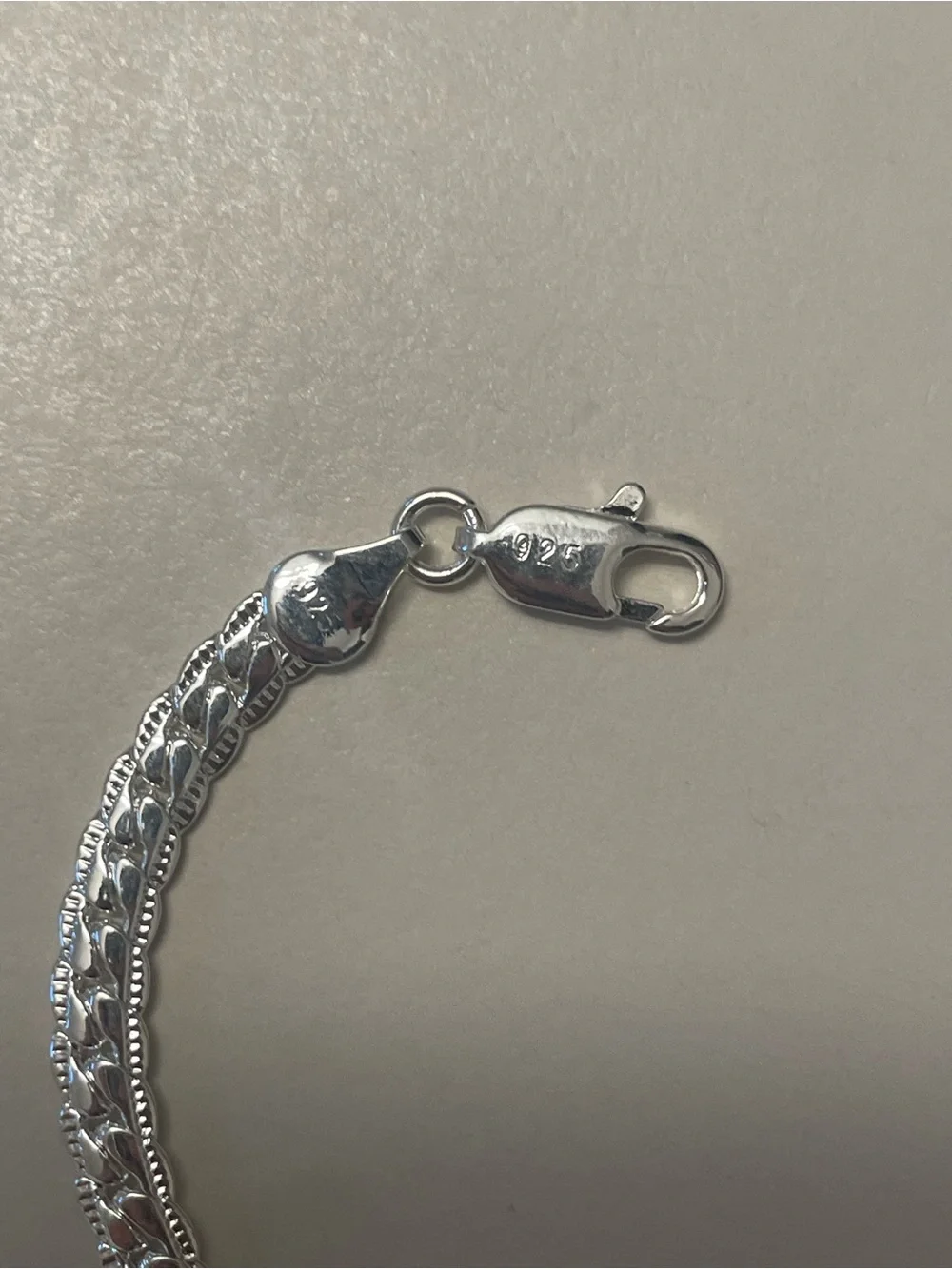 Classic Silver-Tone Double Link Men’s Bracelet